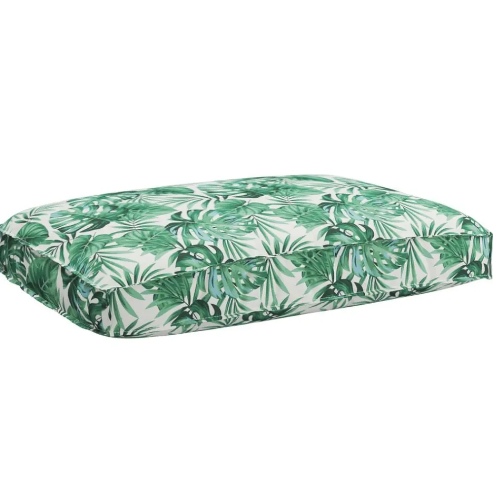 vidaXL Conjuntos De Muebles-Juego de Sofá Hoja 2 pcs Patrón de hoja Madera de Acacia Sólida