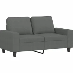 vidaXL Juego de sofás 3 piezas tela Gris oscuro New