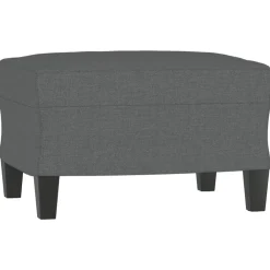 vidaXL Juego de sofás 3 piezas tela Gris oscuro New