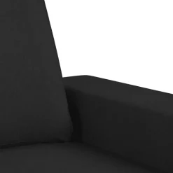 vidaXL Juego de sofás 3 piezas tela Negro Discount