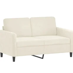 vidaXL Juego de sofás 3 piezas terciopelo Crema New