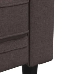 vidaXL Juego de sofás 2 piezas tela marrón oscuro Marrón oscuro Sale