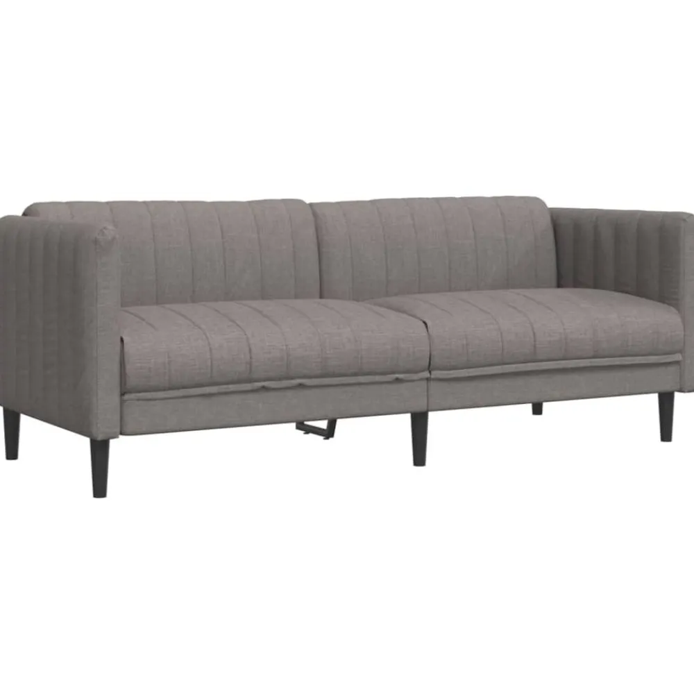 vidaXL Juego de sofás 2 piezas tela gris taupe Taupé Sale