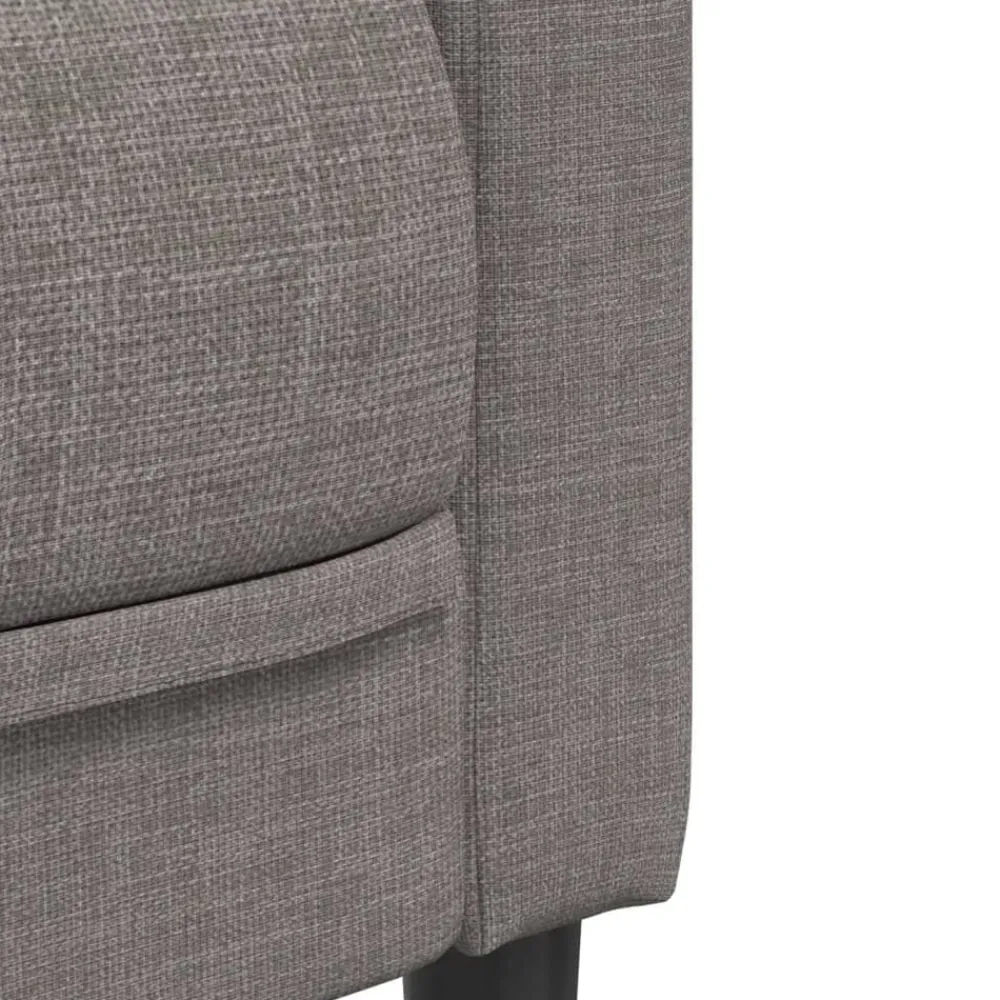 vidaXL Juego de sofás 2 piezas tela gris taupe Taupé Sale
