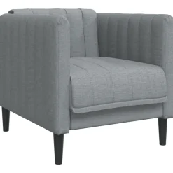 vidaXL Juego de sofás 3 piezas tela Gris claro Clearance