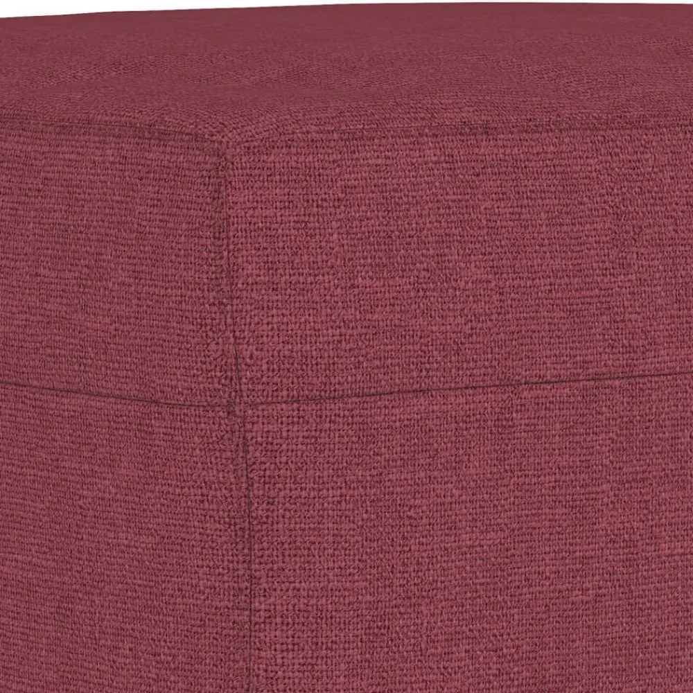 vidaXL Sofás-Juego de sofás 4 piezas tela rojo tinto