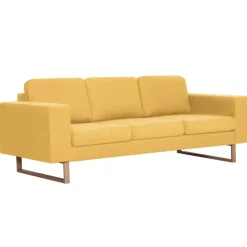 vidaXL Juego de sofás 2 piezas de tela Amarillo New