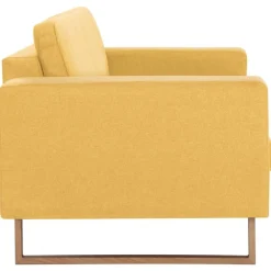 vidaXL Juego de sofás 2 piezas de tela Amarillo New