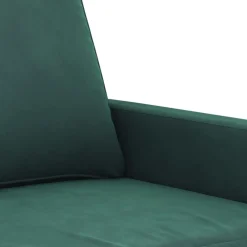 vidaXL Juego de sofás 4 piezas terciopelo Verde oscuro New