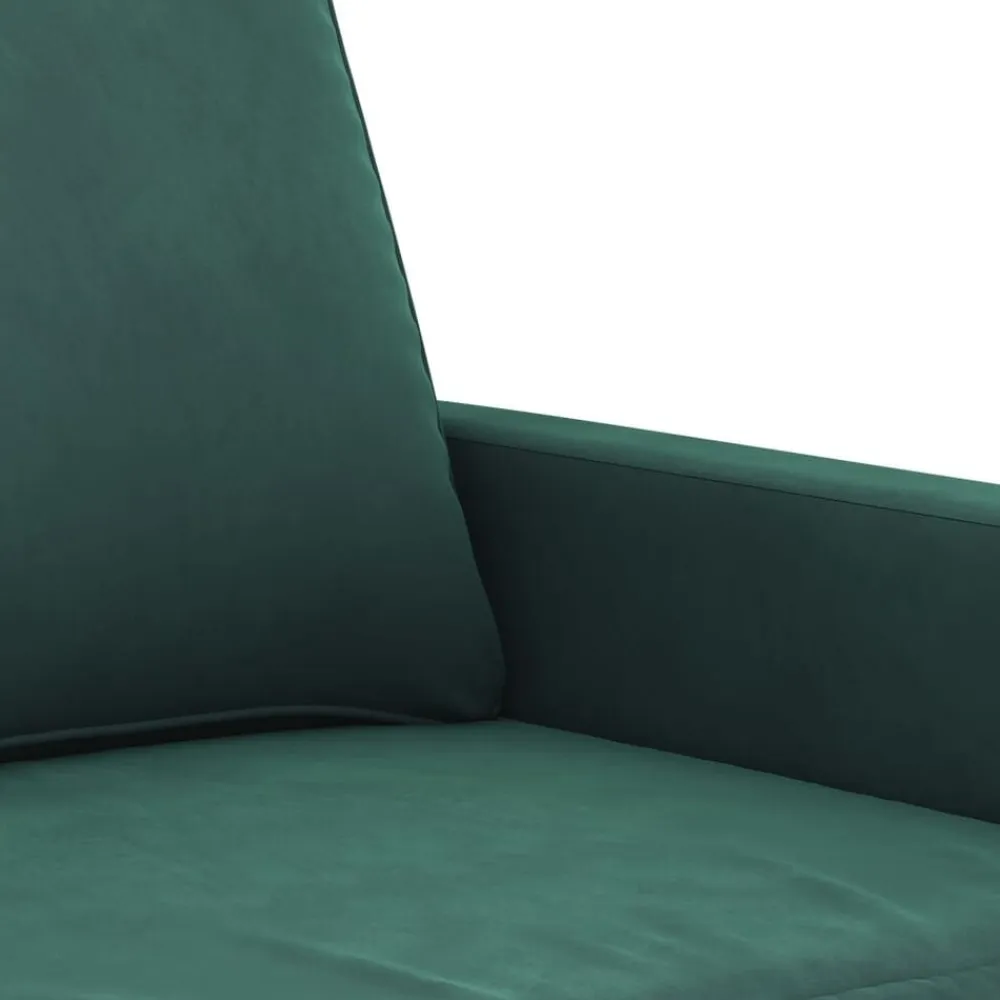 vidaXL Juego de sofás 4 piezas terciopelo Verde oscuro New