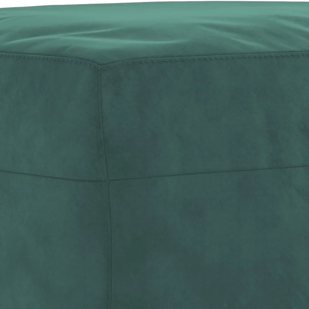 vidaXL Juego de sofás 4 piezas terciopelo Verde oscuro New