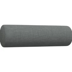 vidaXL Juego de sofás 4 pzas con reposapiés y cojines tela Gris oscuro Outlet