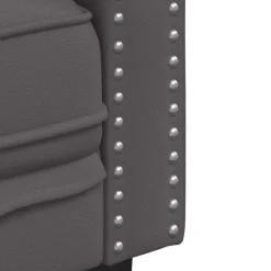 vidaXL Juego de sofás Chesterfield 3 piezas cuero sintético Gris Clearance