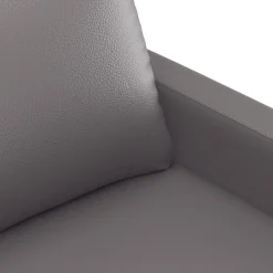 vidaXL Juego de sofás con cojines 2 piezas cuero sintético Gris