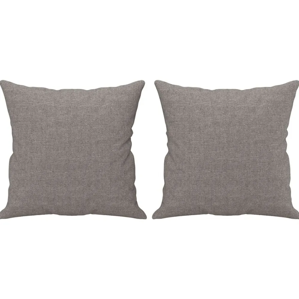 vidaXL Juego de sofás con cojines 3 piezas tela gris taupe Taupé Discount
