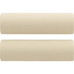 vidaXL Juego de sofás con cojines 2 piezas tela Crema Discount