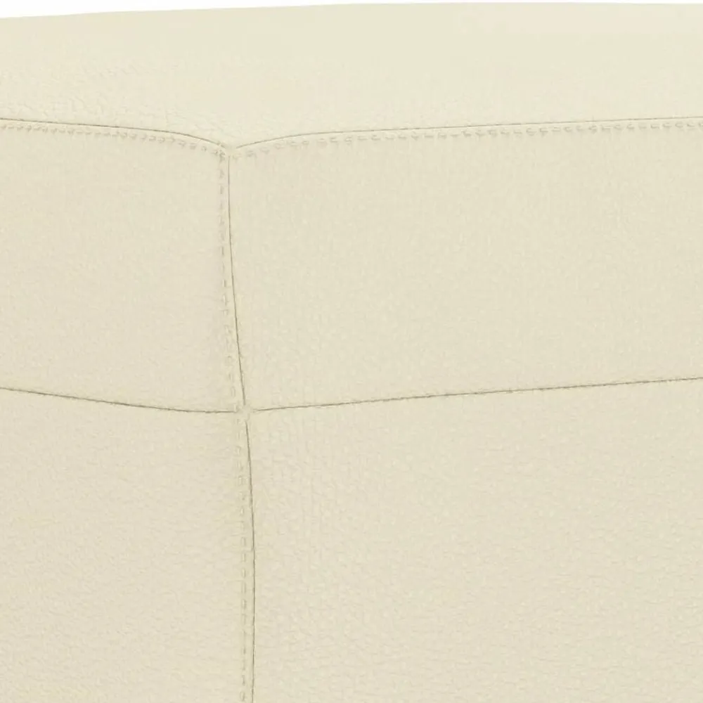 vidaXL Juego de sofás con cojines 3 piezas cuero sintético color Crema Sale