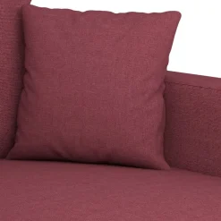vidaXL Juego de sofás con cojines 2 piezas tela rojo tinto Rojo vino tinto Hot