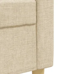 vidaXL Juego de sofás con reposapiés 4 piezas tela Crema Best