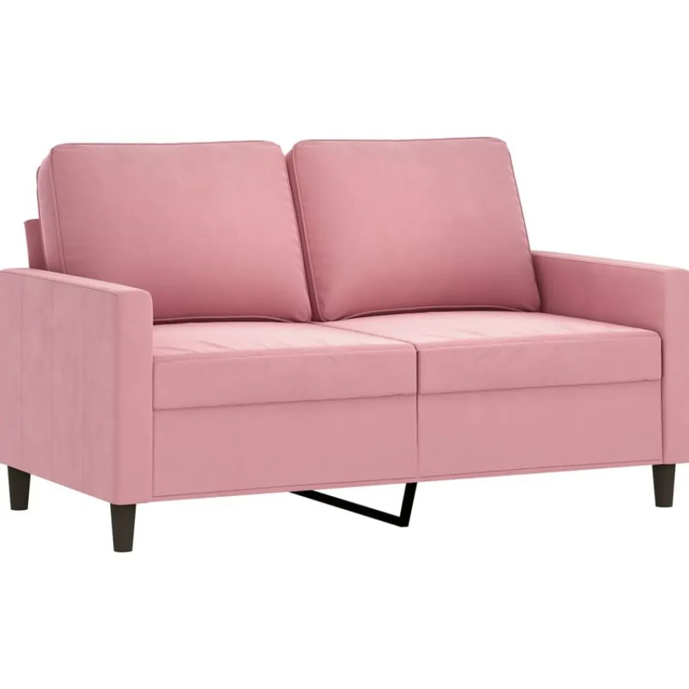 vidaXL Juego de sofás con cojines 3 piezas terciopelo Rosa Hot