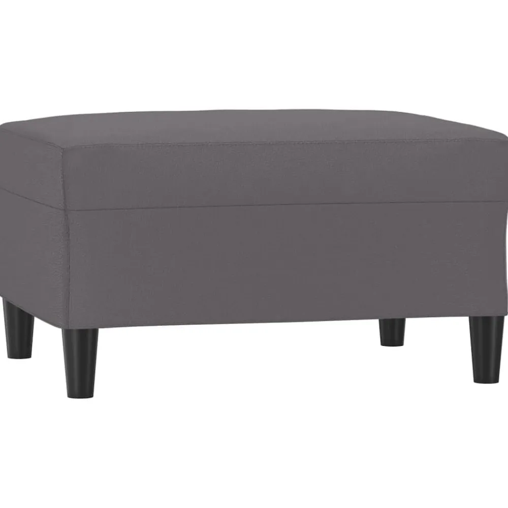 vidaXL Juego de sofás con cojines 4 piezas cuero sintético Gris New