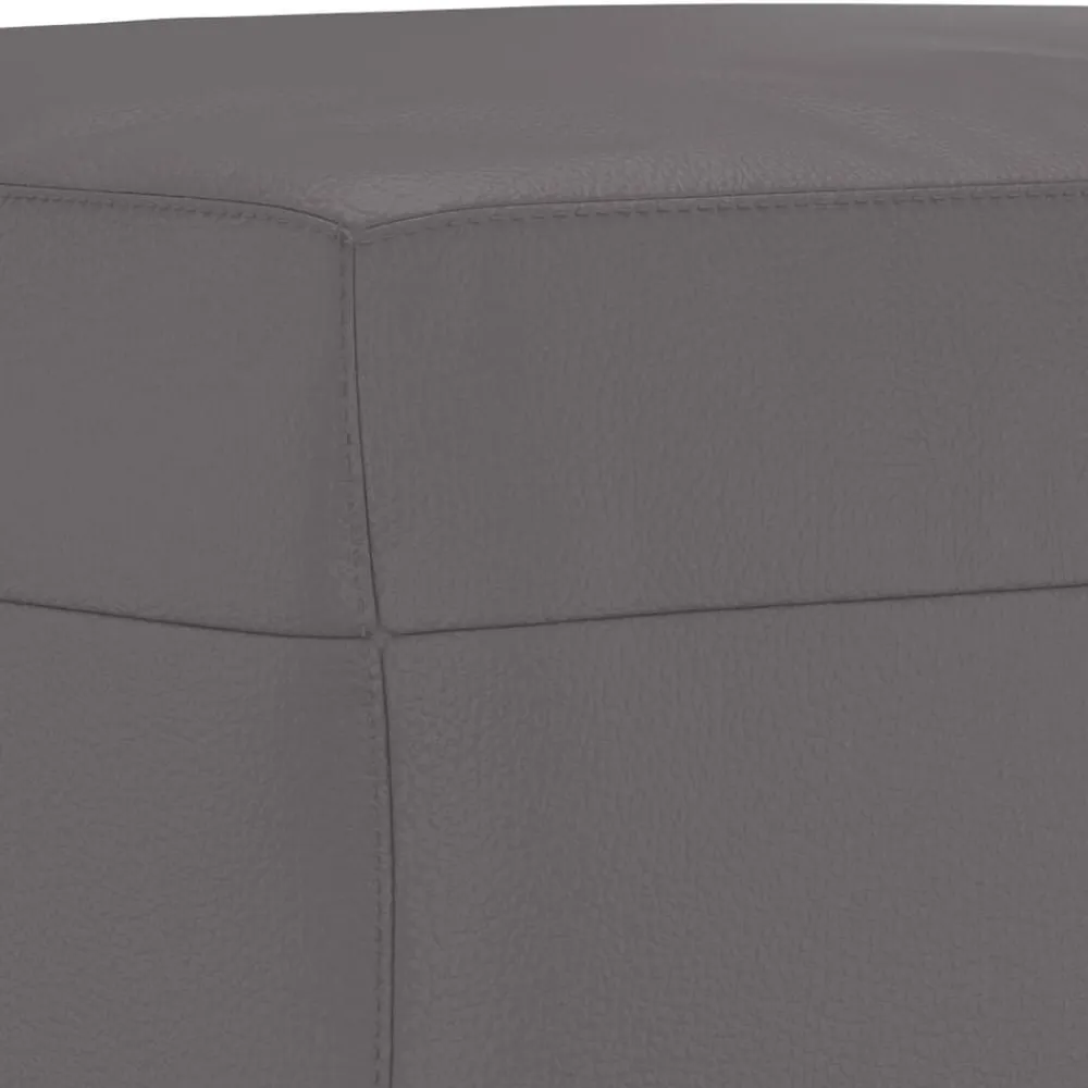 vidaXL Juego de sofás con cojines 4 piezas cuero sintético Gris New