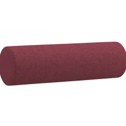 vidaXL Juego de sofás con cojines 3 piezas tela rojo tinto Rojo vino tinto Hot