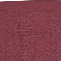 vidaXL Juego de sofás con cojines 3 piezas tela rojo tinto Rojo vino tinto Hot