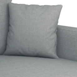 vidaXL Juego de sofás con cojines 3 piezas tela Gris claro