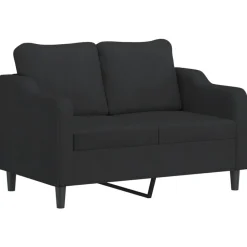 vidaXL Juego de sofás con cojines 3 piezas tela Negro Hot