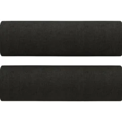 vidaXL Juego de sofás con cojines 3 piezas tela Negro Hot