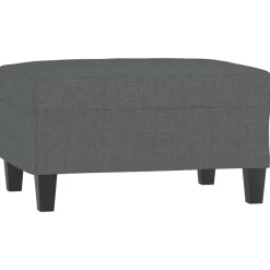 vidaXL Juego de sofás con cojines 4 piezas tela Gris oscuro New