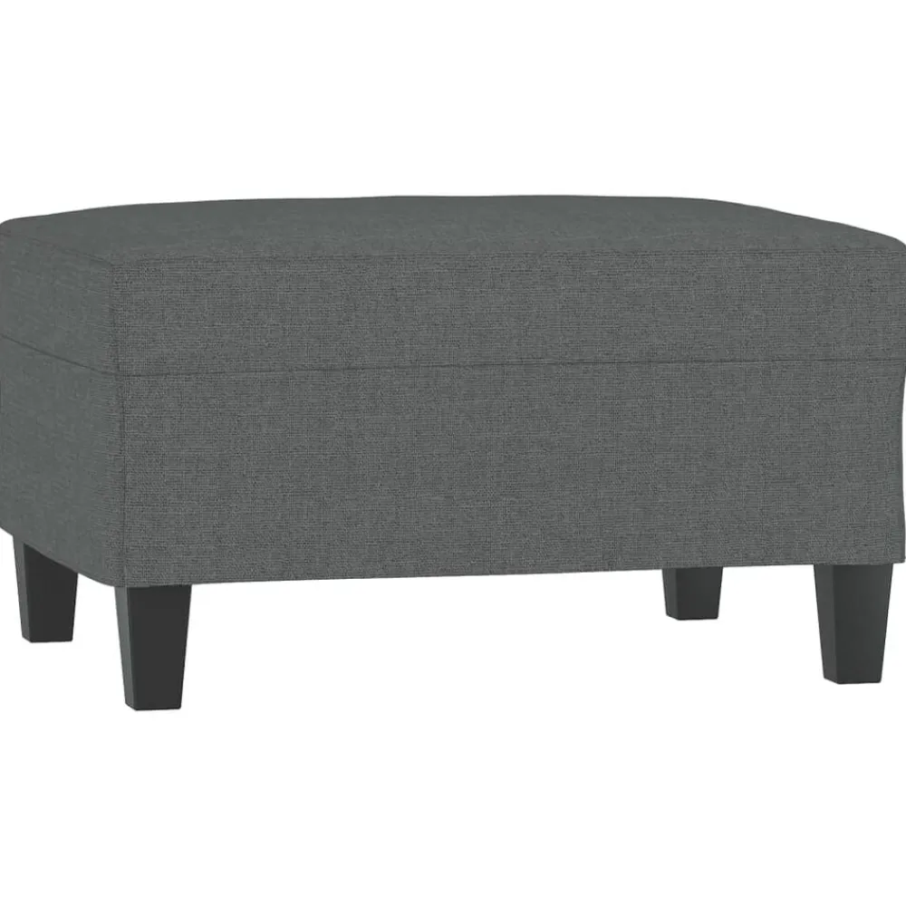 vidaXL Juego de sofás con cojines 4 piezas tela Gris oscuro New