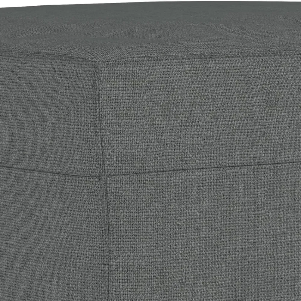 vidaXL Juego de sofás con cojines 4 piezas tela Gris oscuro New