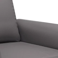 vidaXL Juego de sofás con cojines 2 piezas cuero sintético Gris