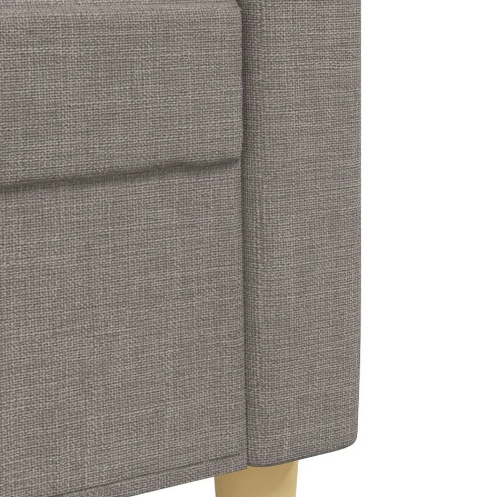 vidaXL Juego de sofás con reposapiés 4 piezas tela gris Taupé Online