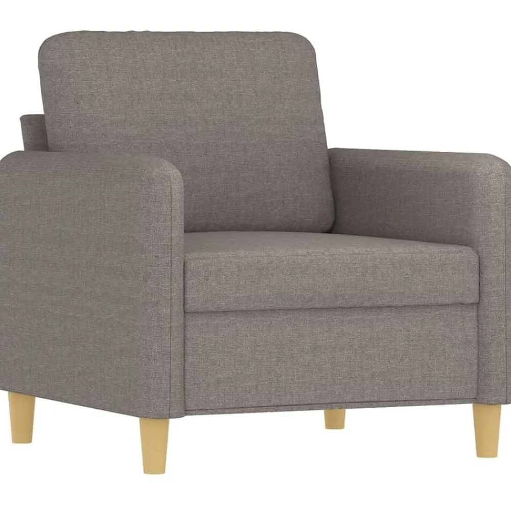 vidaXL Juego de sofás con cojines 4 piezas tela gris taupe Taupé Outlet