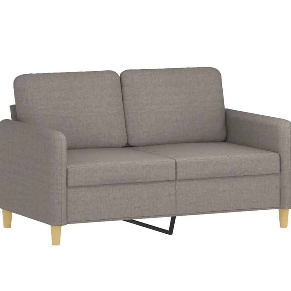 vidaXL Juego de sofás con cojines 4 piezas tela gris taupe Taupé Outlet