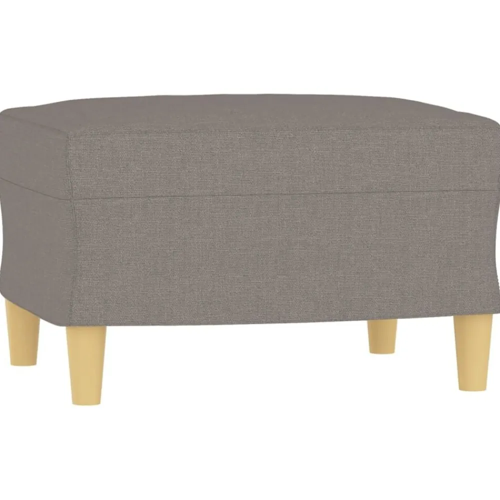 vidaXL Juego de sofás con cojines 4 piezas tela gris taupe Taupé Outlet