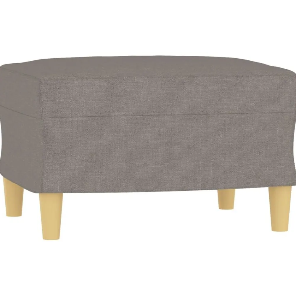 vidaXL Juego de sofás con cojines 3 piezas tela gris taupe Taupé Best