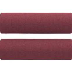 vidaXL Sofás-Juego de sofás con cojines 4 piezas tela rojo tinto