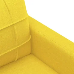 vidaXL Juego de sofás con cojines 4 piezas tela Amarillo claro