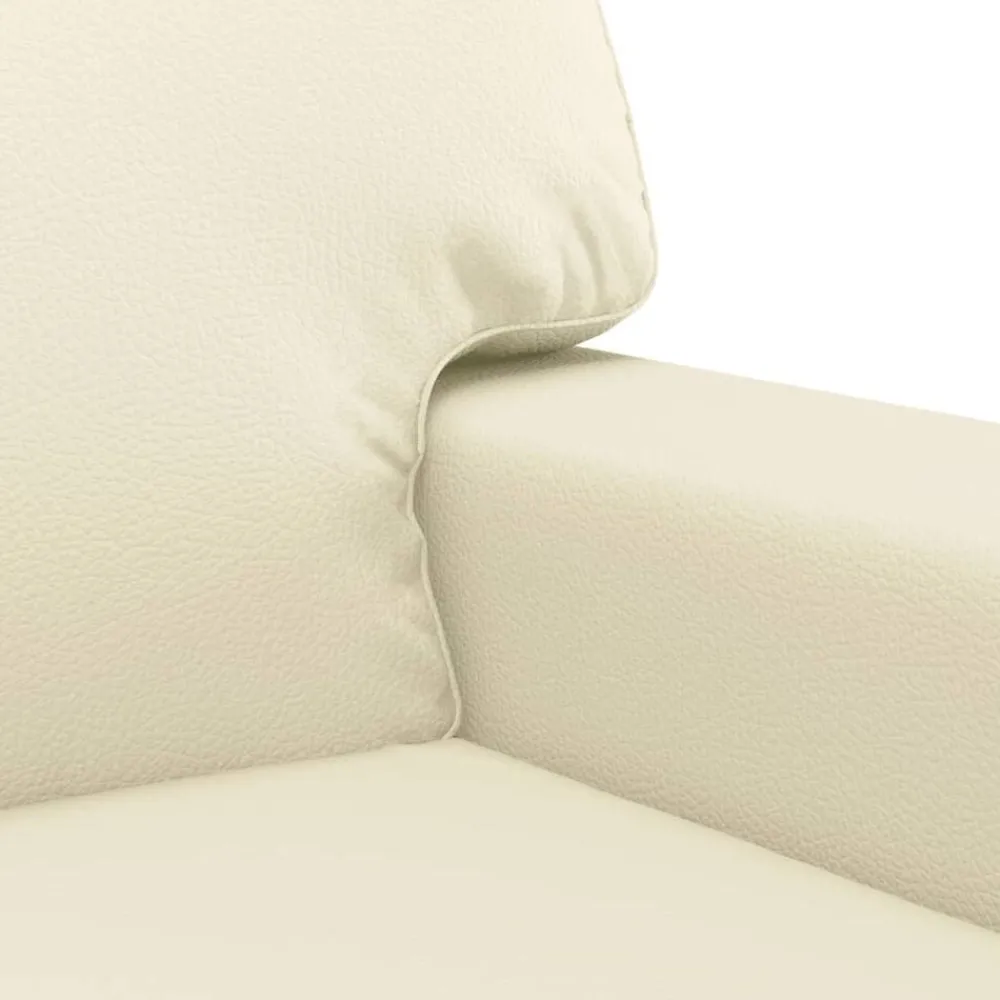 vidaXL Juego de sofás con cojines 2 piezas cuero sintético color Crema Hot