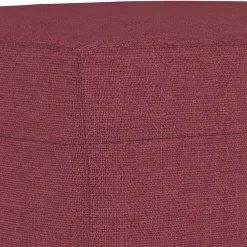 vidaXL Juego de sofás con cojines 3 piezas tela rojo tinto Rojo vino tinto Best