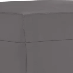 vidaXL Juego de sofás con cojines 3 piezas cuero sintético Gris Hot