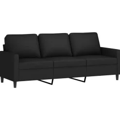 vidaXL Juego de sofás con cojines 4 piezas terciopelo Negro Clearance