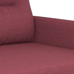 vidaXL Juego de sofás con cojines 2 piezas tela rojo tinto Rojo vino tinto Clearance
