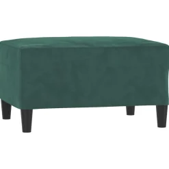 vidaXL Juego de sofás con cojines 4 piezas terciopelo Verde oscuro Sale