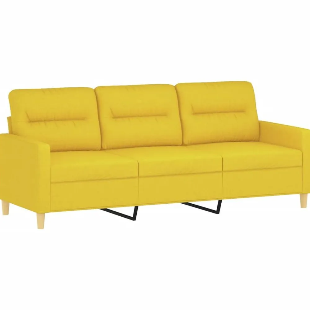 vidaXL Sofás-Juego de sofás con cojines 2 piezas tela