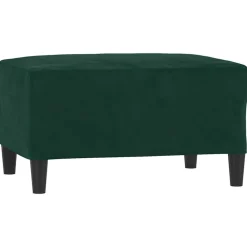 vidaXL Juego de sofás con cojines 3 piezas terciopelo Verde oscuro Sale